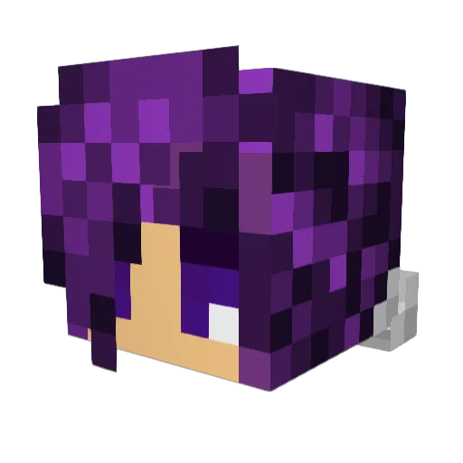 Dantar Minecraft avatar head, 3D render