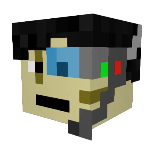 Dantastic82 Minecraft avatar head, 3D render