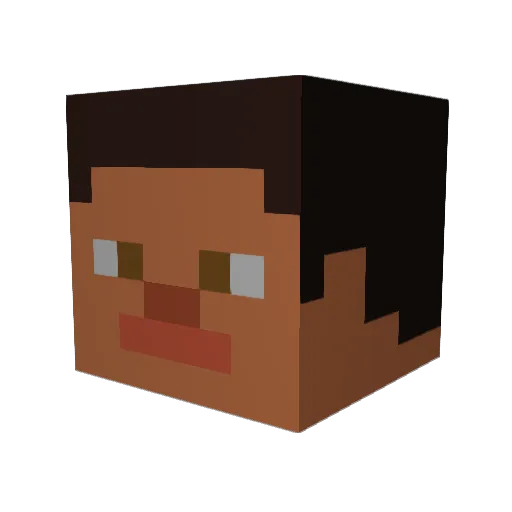Dantbae_ Minecraft avatar head, 3D render