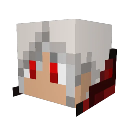 Dante1392 Minecraft avatar head, 3D render