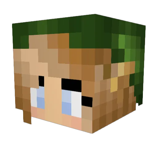 Dante5nightmare Minecraft avatar head, 3D render
