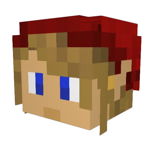Dante60 Minecraft avatar head, 3D render