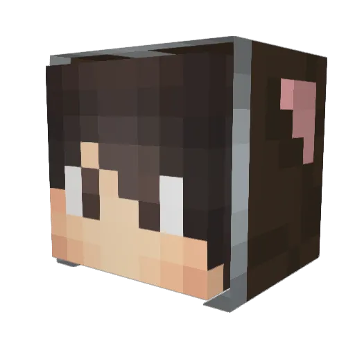 Dante96 Minecraft avatar head, 3D render