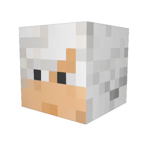 DanteBlack Minecraft avatar head, 3D render