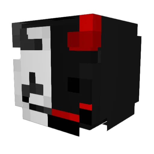DanteE16 Minecraft avatar head, 3D render