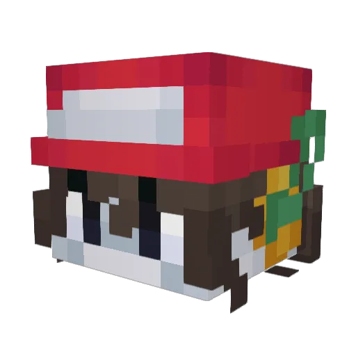 DanteRX_ Minecraft avatar head, 3D render