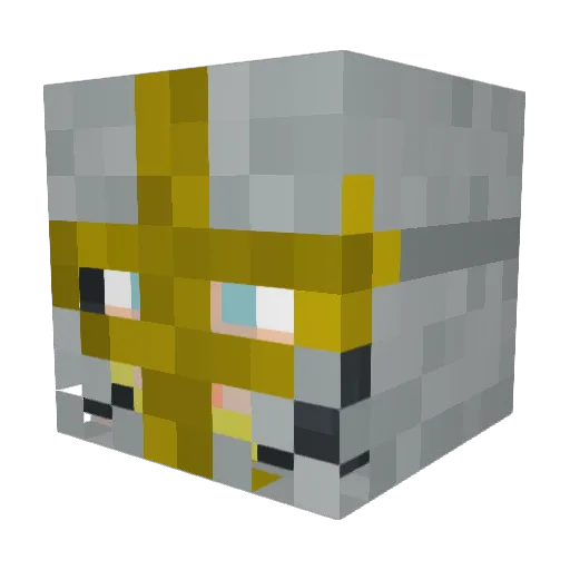 DanteTLM Minecraft avatar head, 3D render