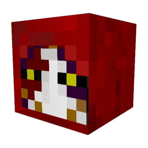 DanteTidus Minecraft avatar head, 3D render