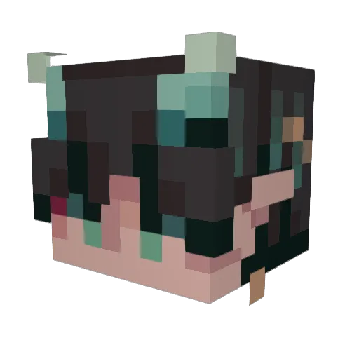 DanteYuri Minecraft avatar head, 3D render
