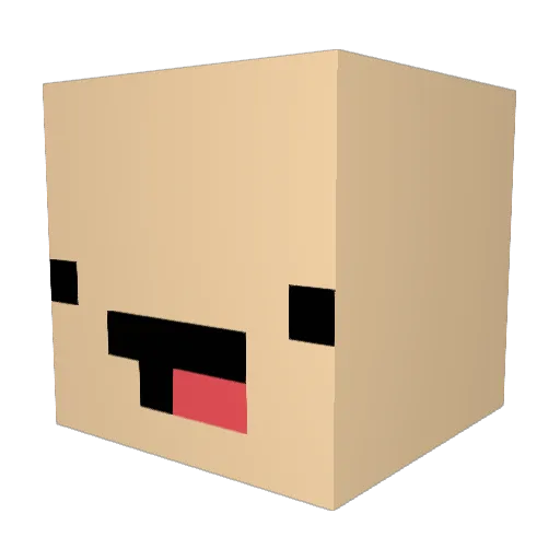 Dantedevil Minecraft avatar head, 3D render