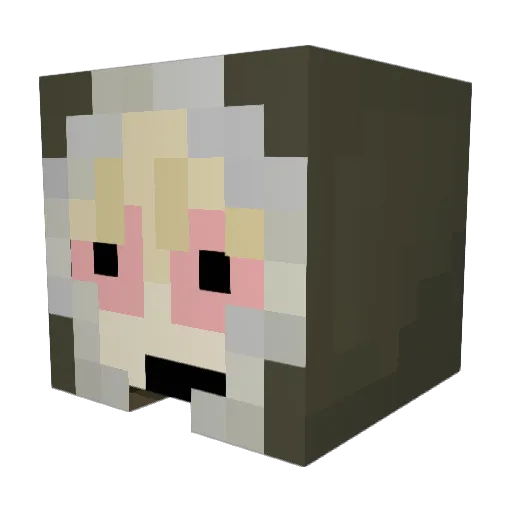 Danteea Minecraft avatar head, 3D render