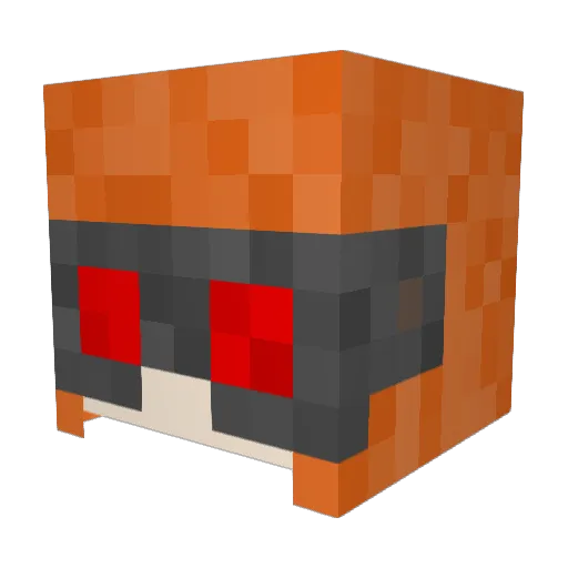 Dantepicachu Minecraft avatar head, 3D render