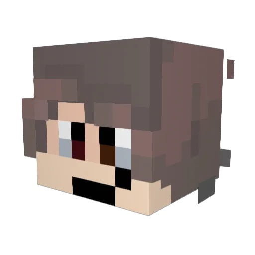 Danterugo Minecraft avatar head, 3D render
