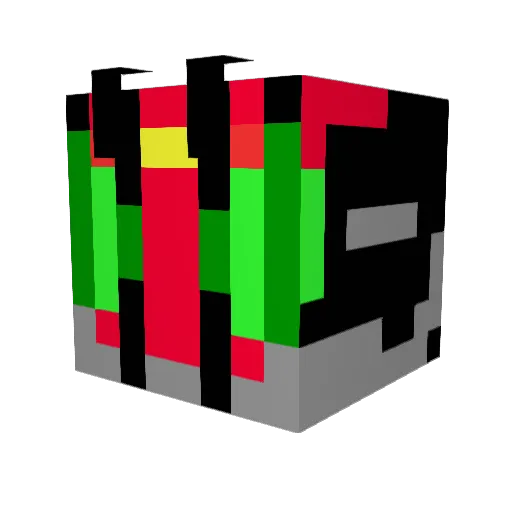Dantet Minecraft avatar head, 3D render