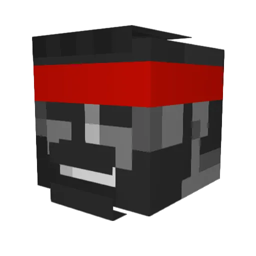 Dantetitas Minecraft avatar head, 3D render