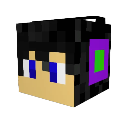 Dantezzzi Minecraft avatar head, 3D render