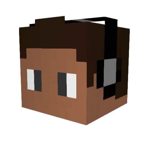 DantheDanster Minecraft avatar head, 3D render
