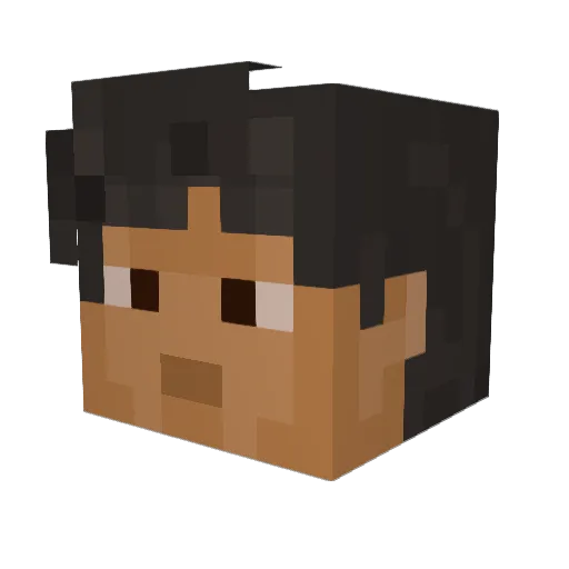 Dantin301 Minecraft avatar head, 3D render