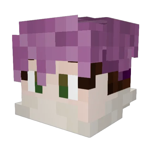 Dantostampy Minecraft avatar head, 3D render