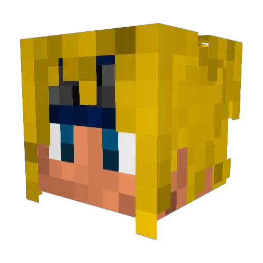 Dantrini Minecraft avatar head, 3D render