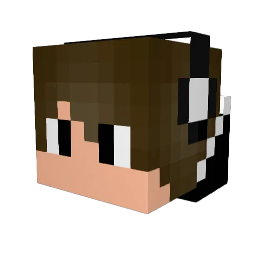Dantrox_HD Minecraft avatar head, 3D render