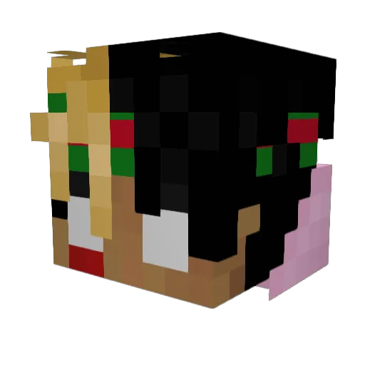 Dantuhh Minecraft avatar head, 3D render