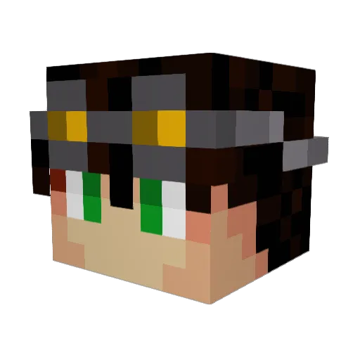 Danturro Minecraft avatar head, 3D render