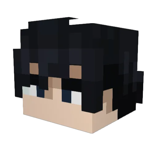 Dantwanm Minecraft avatar head, 3D render