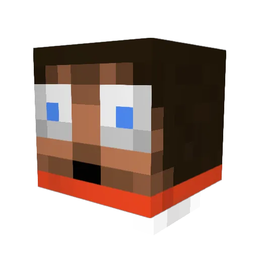 Danug4 Minecraft avatar head, 3D render