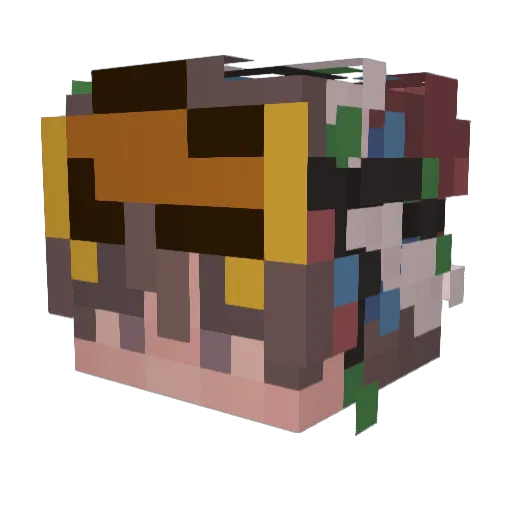 DanuhhXDwn Minecraft avatar head, 3D render