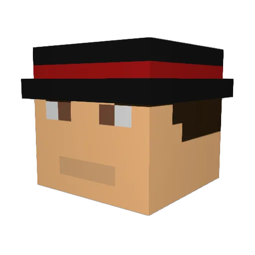 Danva Minecraft avatar head, 3D render