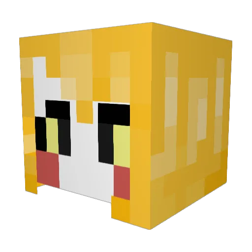 Danvaz Minecraft avatar head, 3D render