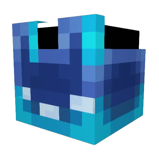 DanxSL Minecraft avatar head, 3D render