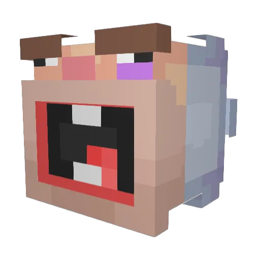 Dany3112 Minecraft avatar head, 3D render