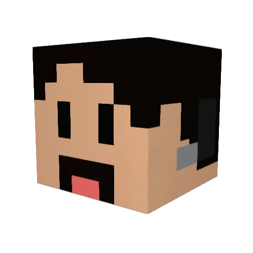 DanyCaligula Minecraft avatar head, 3D render