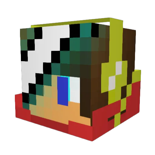 DanyLasa Minecraft avatar head, 3D render