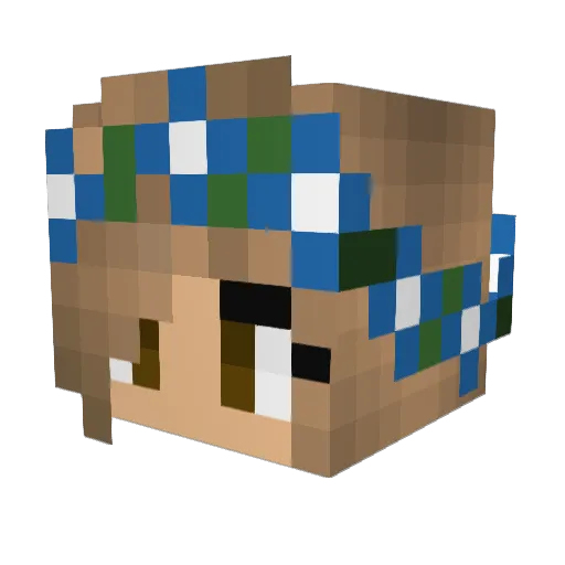 DanyLovesU Minecraft avatar head, 3D render