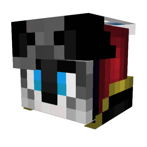 DanyMiau Minecraft avatar head, 3D render