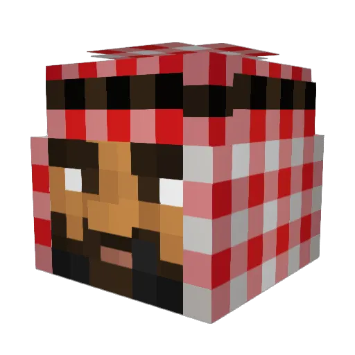 Dany_Boon Minecraft avatar head, 3D render