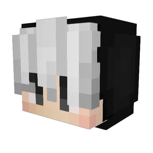 DanyaFlame Minecraft avatar head, 3D render