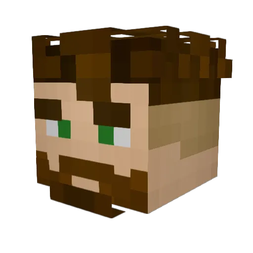 DanyaTerra Minecraft avatar head, 3D render