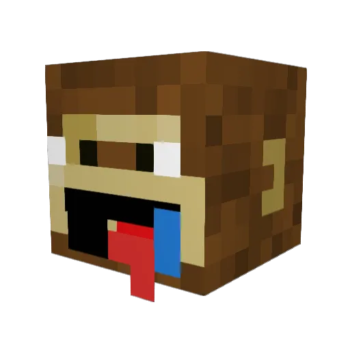 Danyface Minecraft avatar head, 3D render