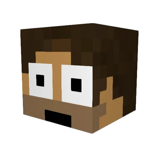 Danylive Minecraft avatar head, 3D render