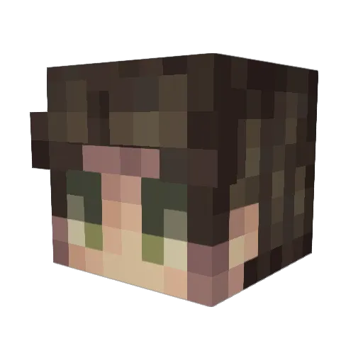 Danyulle Minecraft avatar head, 3D render