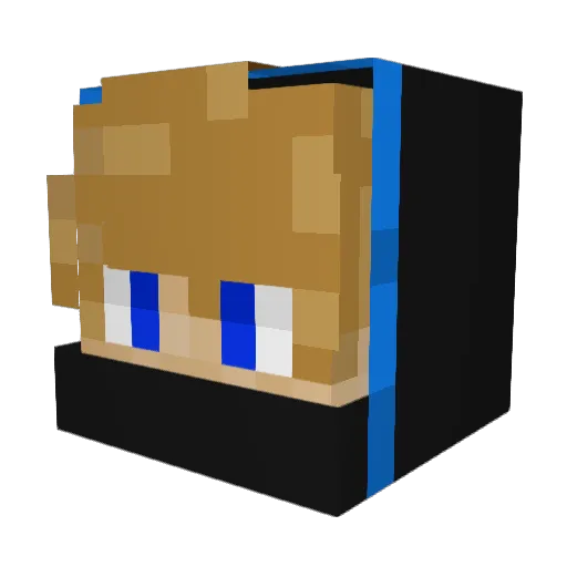 Danzilz Minecraft avatar head, 3D render