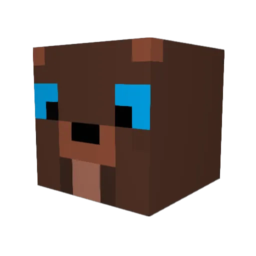 Danzn Minecraft avatar head, 3D render
