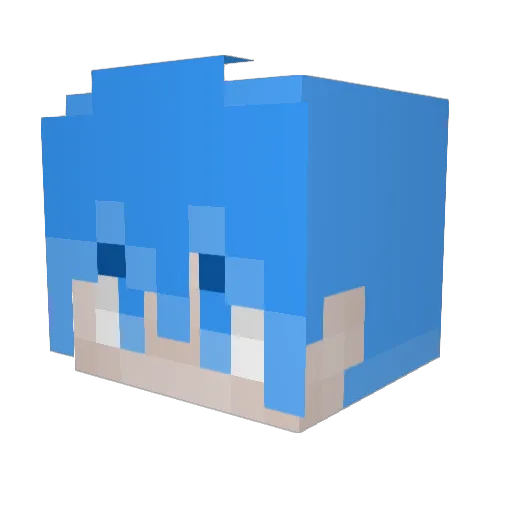 Daobusi Minecraft avatar head, 3D render
