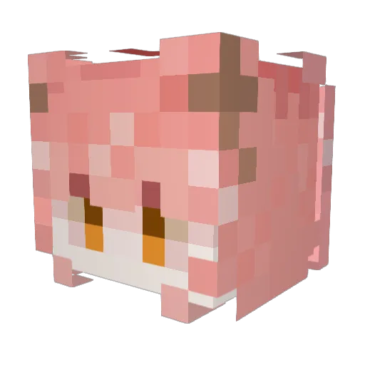 Daodada Minecraft avatar head, 3D render