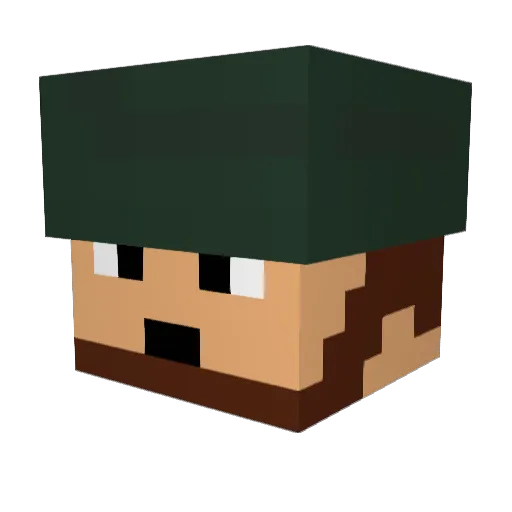 Daoiz818 Minecraft avatar head, 3D render