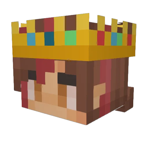 Daoote Minecraft avatar head, 3D render